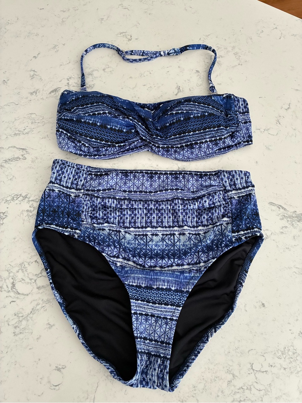 Garnet Hill sz6  Two-Piece High Waisted Bikini Set